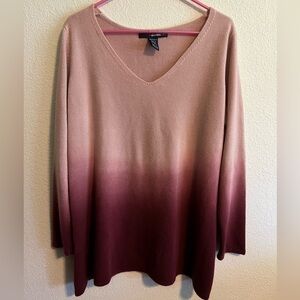 Denim 24/7 Pink Ombré Sweater Plus Size M/14-16